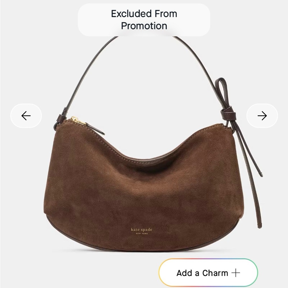 SOLD Kate Spade Brown Suede Shoulder Bag
